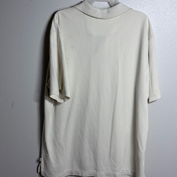 Tommy Bahama Men Stripe Beige Tan Yellow Polo Shirt size XL - Picture 7 of 8